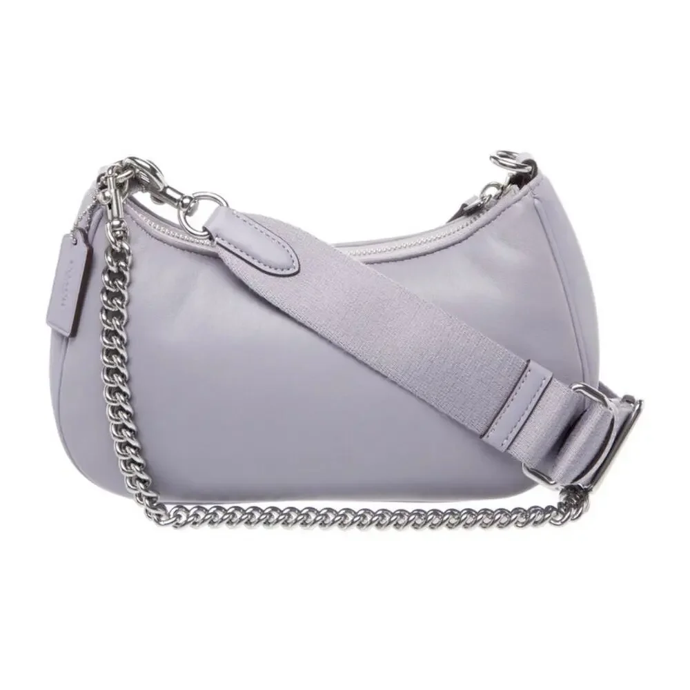 Coach Lilac Leather Crossbody with Chain Strap